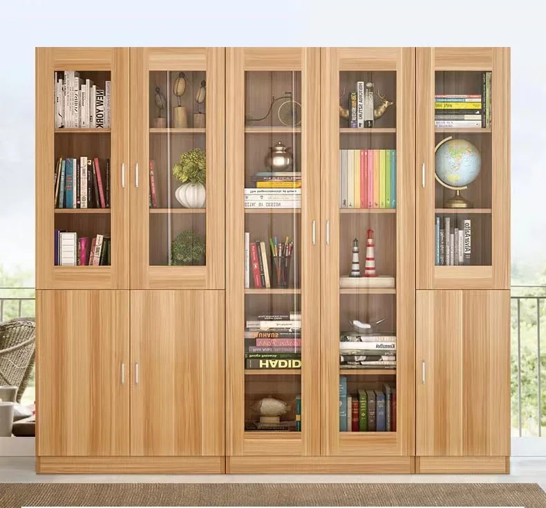 Modern glass bookcase bookshelf fine free combination File cabinet Office bookcase storage ark