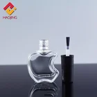 Clear Nail Polish Bottle Clear Empty Bottle Glass Clear Apple Shape Empty Nail Polish Bottle Glass With Black Cap