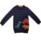 Jacquard With 2021 Winter Boy Sweaters 100%cotton Fancy Stitch Jacquard With Tread