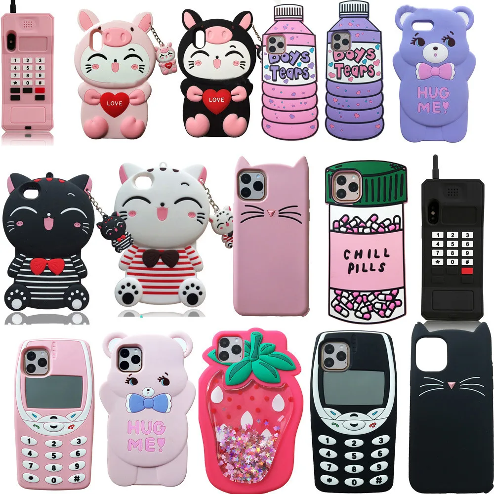 G wekelijks Rusland For Iphone 12 / 12 Mini / 12 Pro / 12 Pro Max 3d Cute Cartoon Animal Soft  Silicone Case Phone Back Cover Shell Skins Shockproof - Buy Silicone Phone  Case,For Iphone
