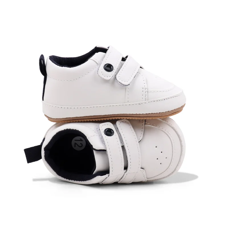 Wholesale Unisex Spring Autumn Baby Casual Shoes White Prewalker First Walking Shoes Boys Girls Breathable Lightweight Solid supplier