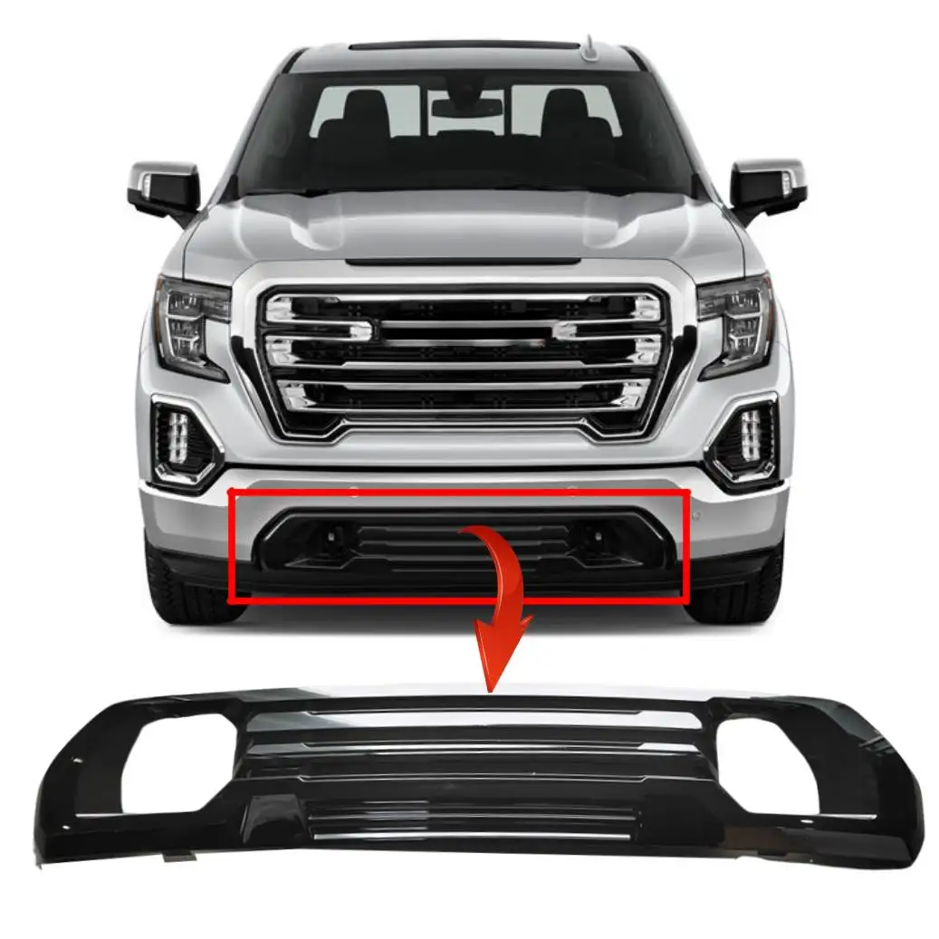 sản phẩm xe ô tô màu đen cản trước dưới tấm lưới tản nhiệt cho gmc sierra 1500 at4 denali 2019 2020 2021 oem 84176749-35