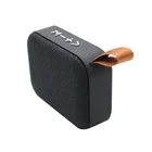 Mini Mini Wireless Black Bluetooth Fabric Usb Mini Speaker For Outdoor/indoor With Lanyard