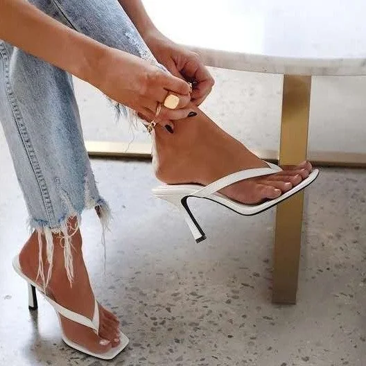 Breathable Durable Women's Pumps Flip-flops Open Toe Heels For Ladies Clear  Chunky Square Transparent Block High Heeled Sandals - Buy High Heel Sandals,Women  Flip-flops,Summer Shoes Product on Alibaba.com