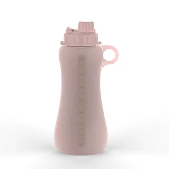 Wholesale Hot-sale Oval-type Leak-proof Design PP Lid Food Grade Silicone Bottle Body Sport Water Bottle for Drink