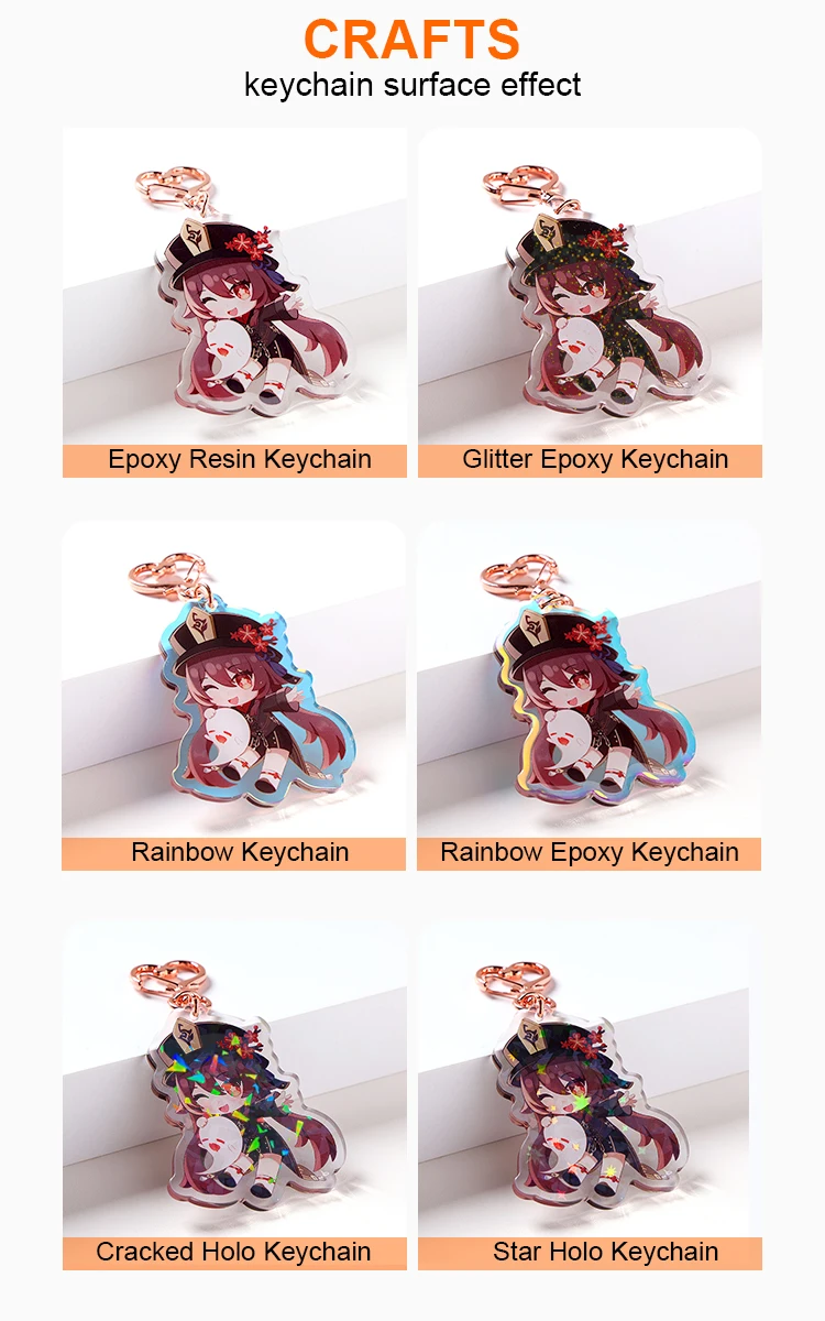 Doc Creative Double Sided Transparent Small Size Epoxy Acrylic Phone Charms Custom Anime Style for Phone factory
