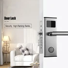Lock Wood Lock RF Hotel Wooden Door Lock Smart RFID Card Or Mechanical Key Unlock Lock