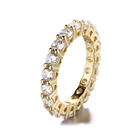 Diamond Silver Band Ring 925 Silver Wedding Ring Band Jewelry Round Cut Diamond Ring Unique Eternity Ring For Girl
