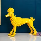 Craft New Design Indoor Large Size Craft Decoration Fiberglass Poodle Dog Sculpture