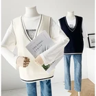 Vest Women Vest 100%Cotton Custom Winter Knit Vest Sweater Women Sleeveless Sweater Vest