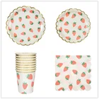 Rose Gold Colorful Paper Plate Party Sets Disposable Custom Rose Gold Color Birthday Party Dinner Paper Plates Sets