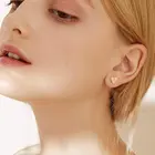 Stud Earrings S925 Silver Heart Initial Stud Earrings Gold Plated Small Earrings Cute Kids Stud Earrings For Girl