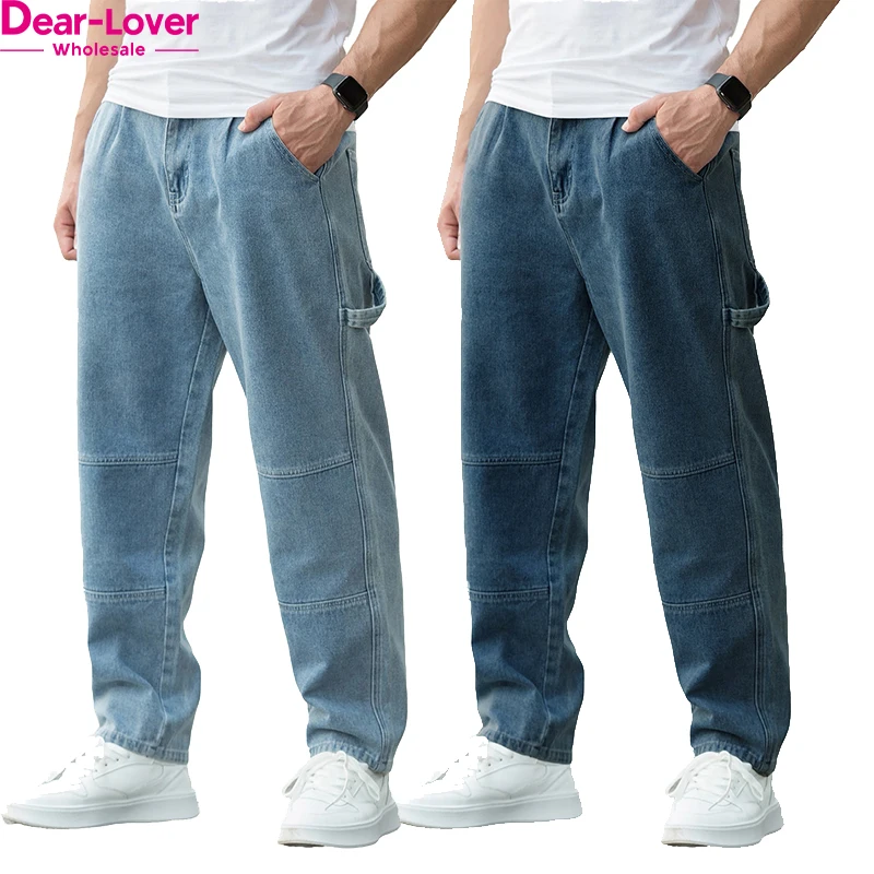 Dear-Lover Private Label Custom Street Style Father's Day Slim Fit Ripped Skinny Jeans Pants For Men