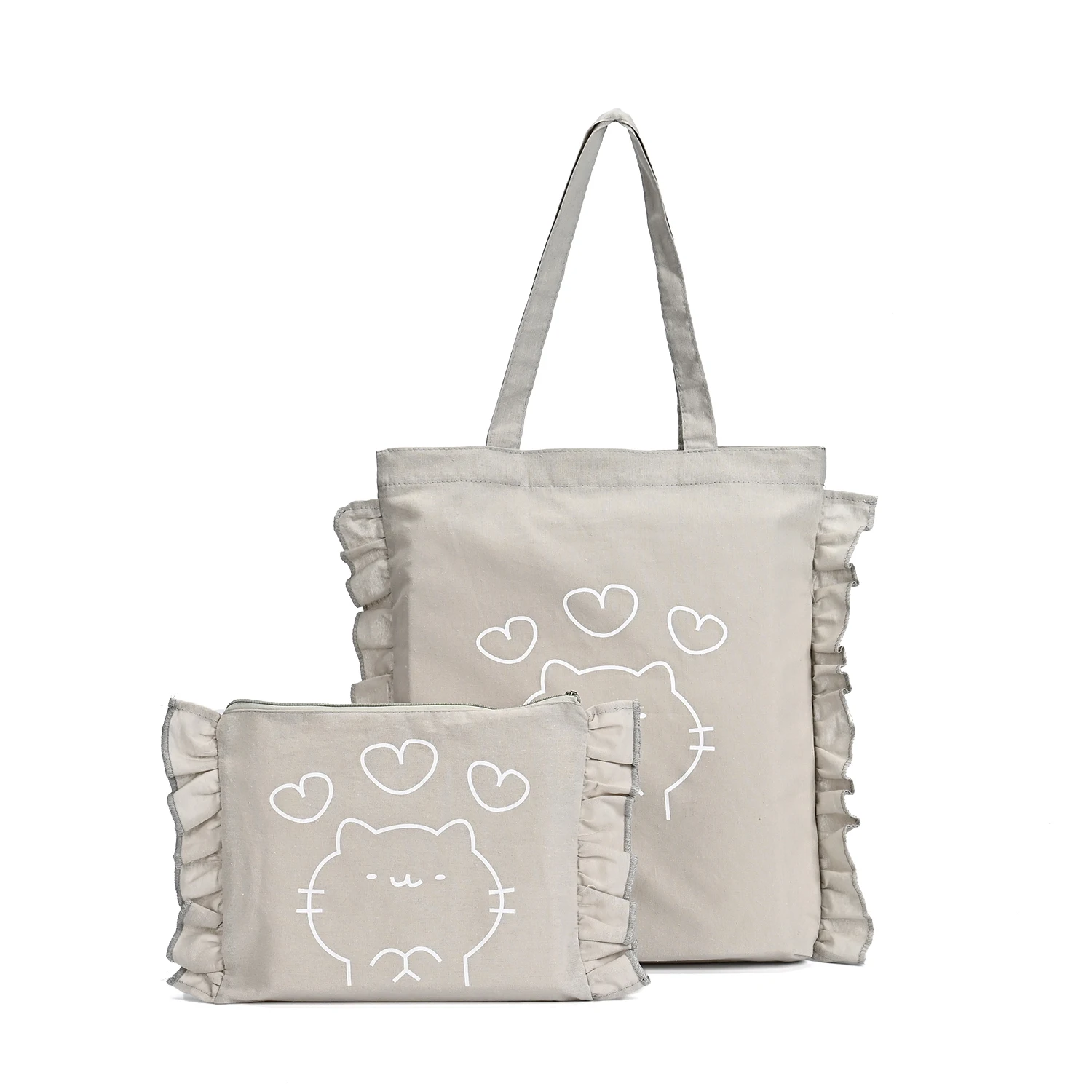 Wholesale Custom Shipping Cotton Canvas Tote Bag With Pocket and Sublimation Women's Tote Bags With Custom Printed Logo details