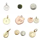Pendant Necklace Fahion Design Made Custom Silver Logo Stamped Metal Jewelry Tags For Pendant / Necklace