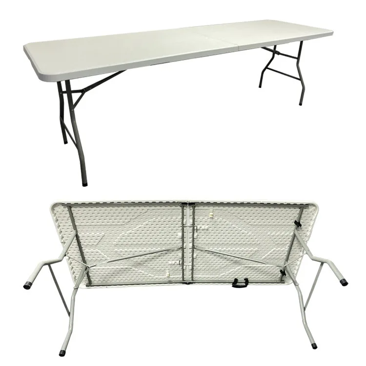 6ft 72inch Rectangular Lightweight Event White Plastic 6ft 72inch Outdoor Camping Picnic Folding Tables