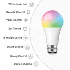 Dimmable Bulb 7W E26 E27 Dimmable Wifi Control RGB Smart Led Light Bulb Work With Alexa