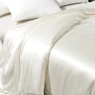 Queen Flat Sheet 22mm Queen 90*102"+2" Bedding Bag Unisex Fabric Washable AU US EU Size Silk Flat Queen Bed Sheet