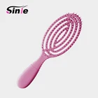Purple Oval China Professional Manufacture Pink Blue Purple Oval Hollow Comb Custom Logo Comb