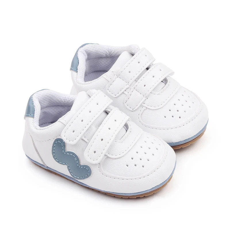 Baby Boys and Girls Wavy Letter W Soft Soled Casual Small White Shoes Toddler Sneakers supplier