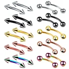 Eyebrow Jewelry Jachon Various Sizes Stainless Steel Eyebrow Nails Lip Studs Body Piering Jewelry