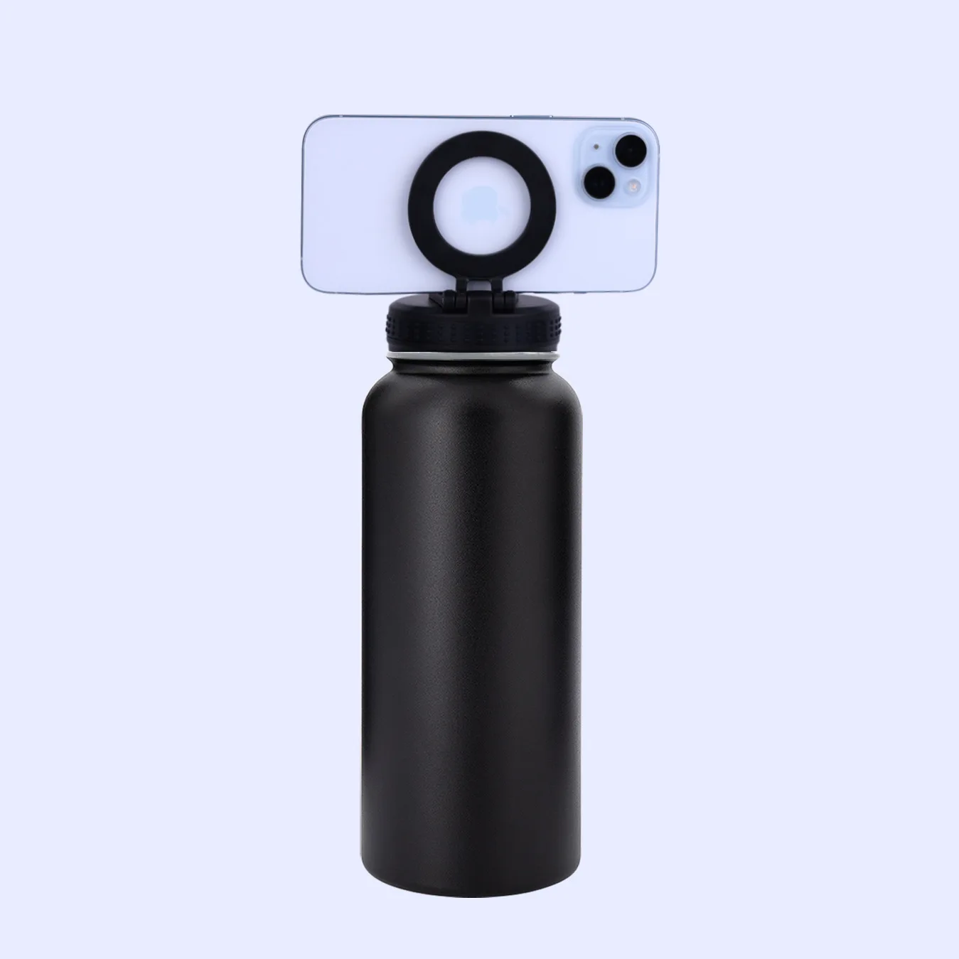 Top Seller 32oz 1000ml Water Bottle Magnet Sport Running Top Magnetic Lid Water Bottle Phone Holder