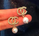 Earrings Brass Earrings Wholesale Classic CC Earrings Fragrant Granny Brass Spherical CC Earrings For Lady