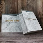 Wedding Logo High-quality Luxury Marbling Wedding Gift Paper Bags Custom Brand Logo Paper Gift Bag With Gold Stamping