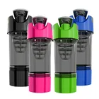 Sports Shaker Bottle Leak-Proof With Handle Gym Fitness Durable Sports Water Bottles