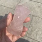 Carving Wholesale Natural Rose Quartz Naked Female Body Carving Pink Crystal Goddess Statue For Decoration