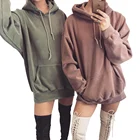 Ladies Hooded Hoodie High Street Wear Ladies Long Pattern Hooded Blank High Quality Hoodie
