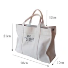 Tote Bag Cotton Tote Bag Customized Natural Cotton Big Capacity Cotton Canvas Shopping Tote Bag
