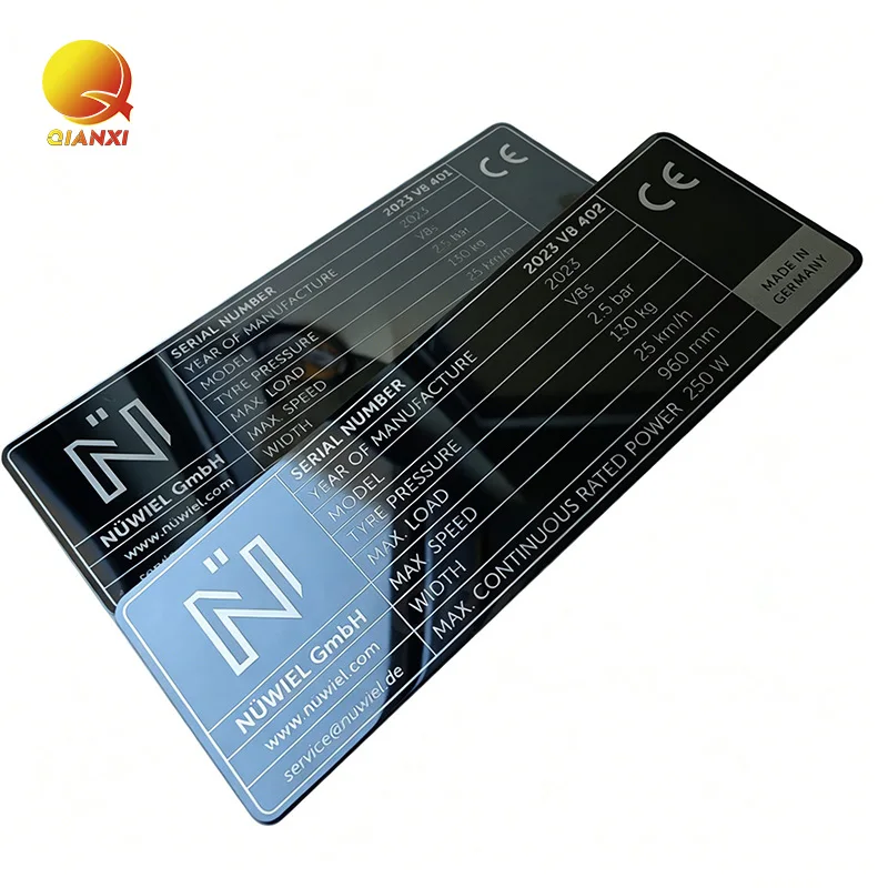 product custom stainless steel nameplate 304 316 ss etching metal industrial labels corrosion resistant tags-10