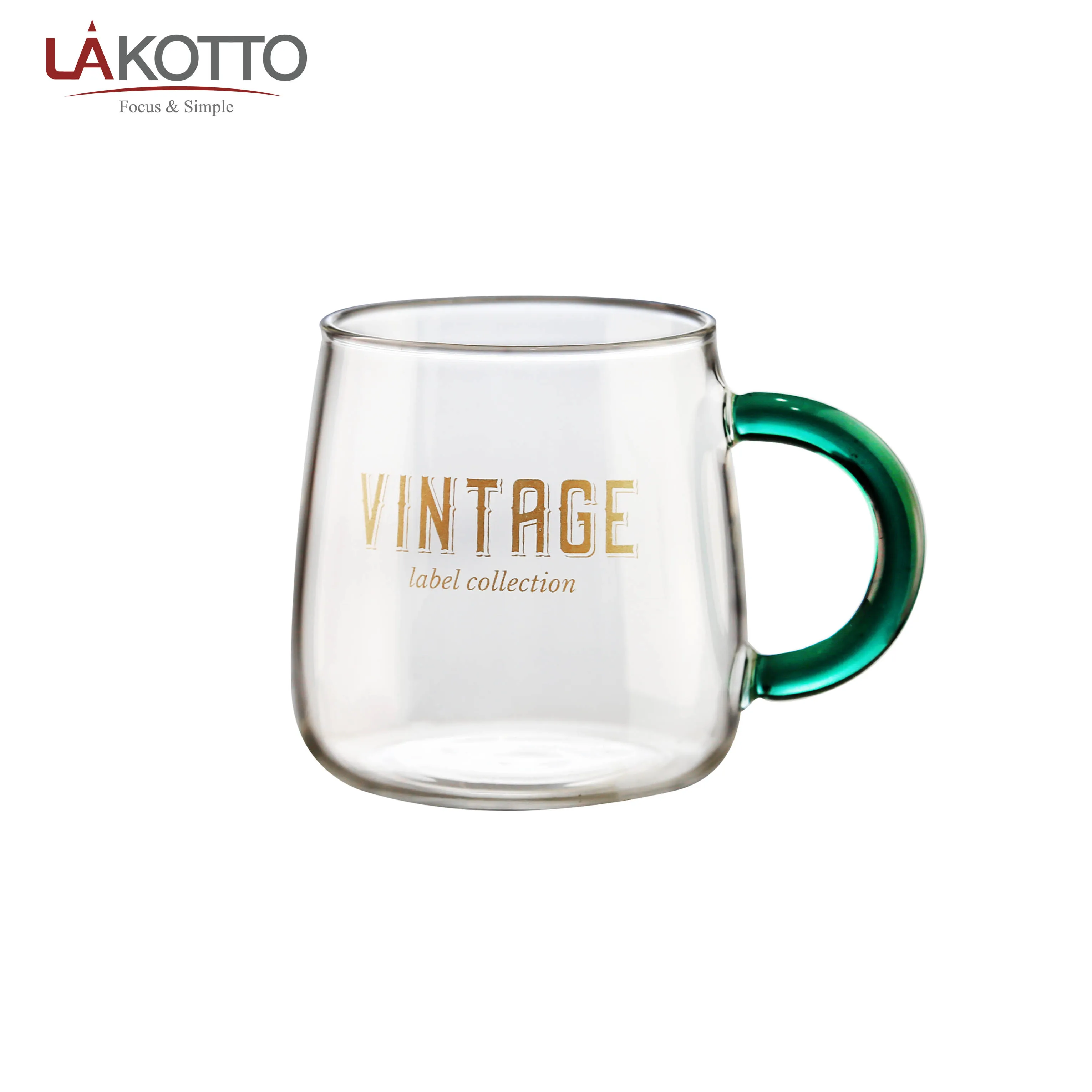 custom made transparent creative 430ml High borosilicate Glass large clear glass mug