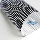 SUOLIDE Eco-solvent Stickers Clear-Permanent PE Coated Transparent Self Adhesive Black Glue 1 Way Vision