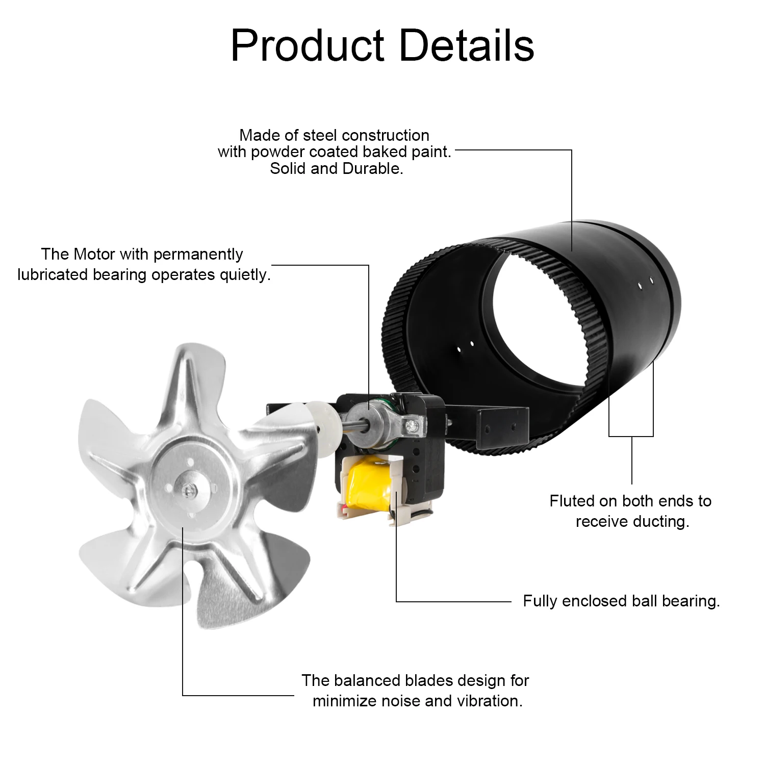 Inline Duct Booster Fan, Stainless, Steel - detail 20
