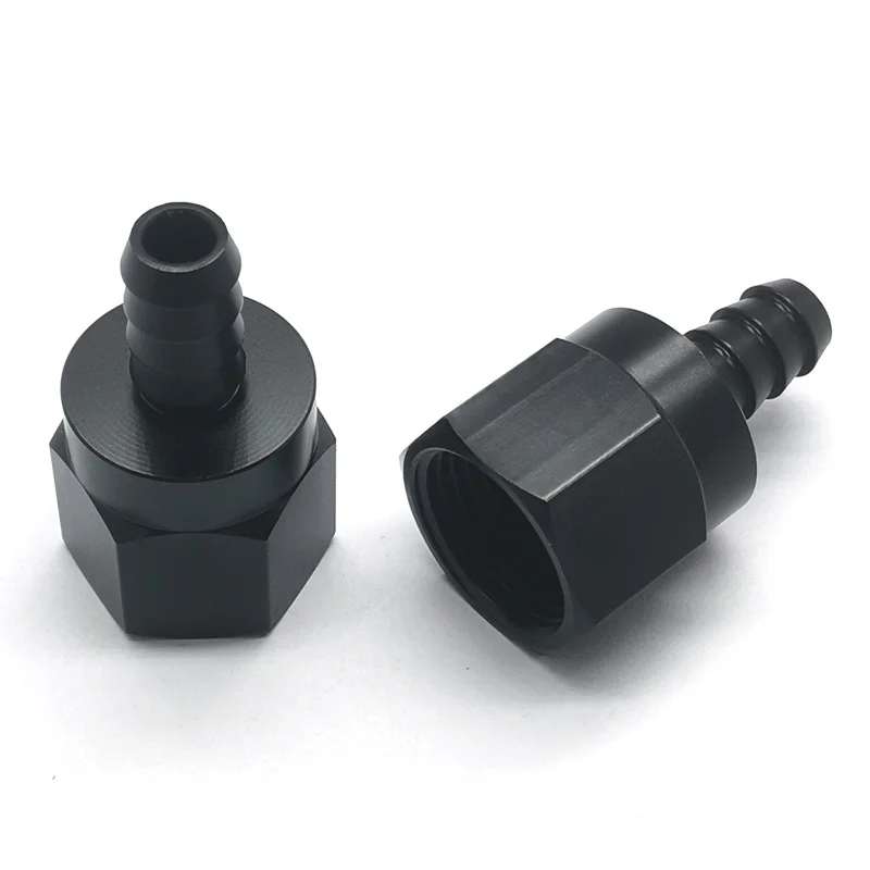 An Female Flare To Hose Barb Fuel Oil Line Fitting End Black