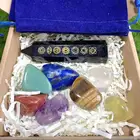 Obsidian For Wholesale 7 Chakra Healing Crystal Set And 7 Chakra Obsidian Point In A Bag For Gift