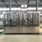 Automatic Glass Bottle Juice Filling Machine / Wine Bottling Equipment Line