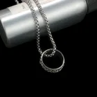 Ring Simple Titanium Steel Necklace Fashion Personality Sweater Chain Ring Necklace