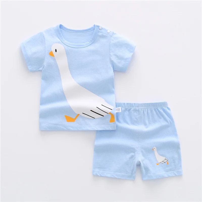 manufacturer kids tee shirt and shorts set baby t shirt set 100% cotton t shirt set