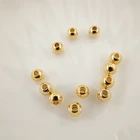 Beads Bead Bracelet 14K Gold Plated Brass Smooth Beads Isolation Bead Bracelet Accessories