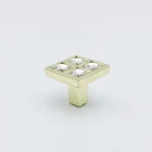 Handle The Crystal Square Decorative Furniture Drawer Knob Pull Handle Cabinet Knobs For Kitchen