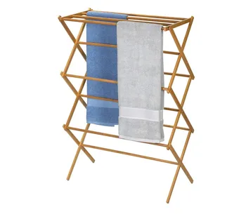 Folding Tall Wooden Clothes Drying Rack Bamboo Wooden clothes drying rack