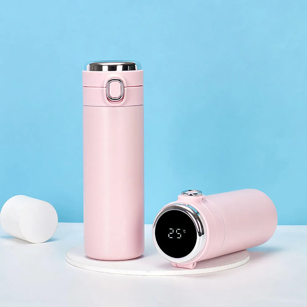 custom logo smart water bottle led temperature display vacuum flask smart thermo