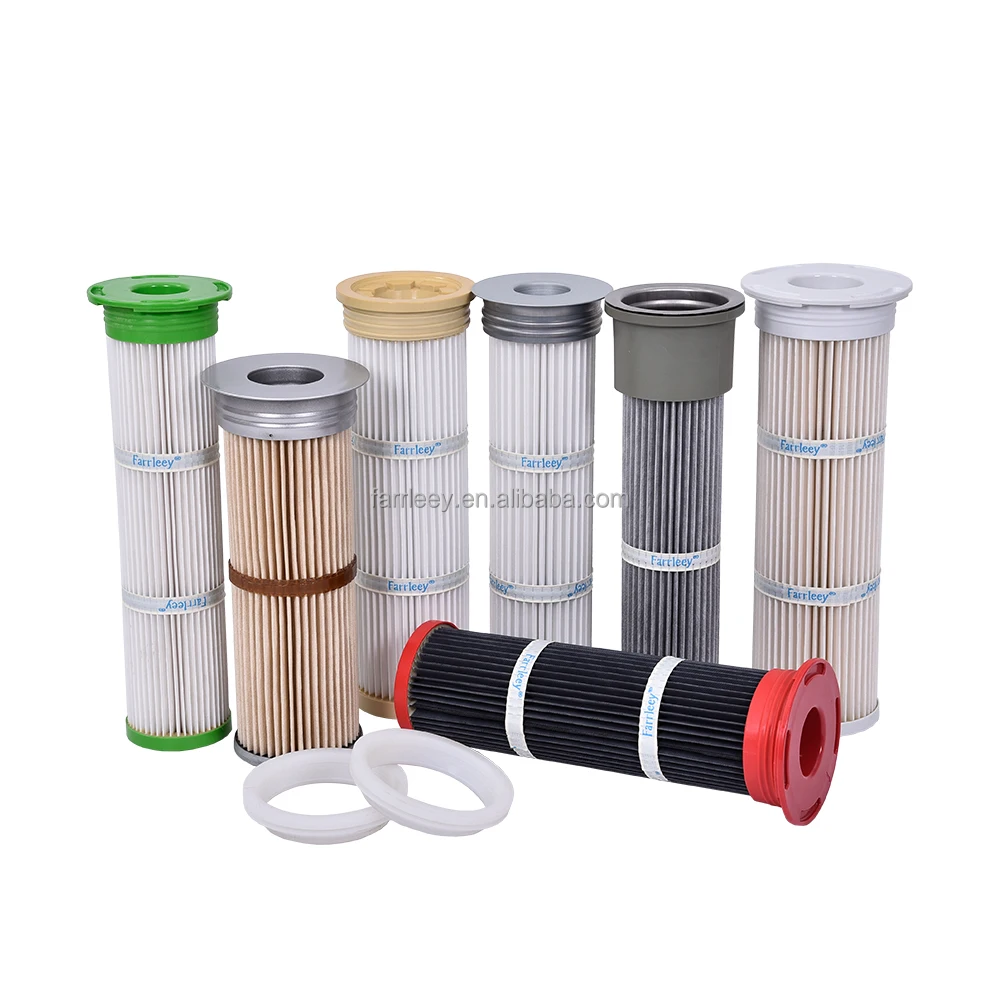 High Efficiency Industrial Air Dust Collector Pleated Filter with Colorful End Caps and 1 Year Warranty