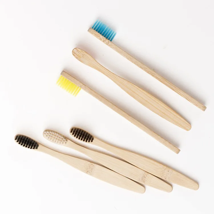 Kids Travel Toothbrush Bamboo Small Head Pointed Tail Hotel Disposable Soft Bristle Oral Cleaning Toothbrush