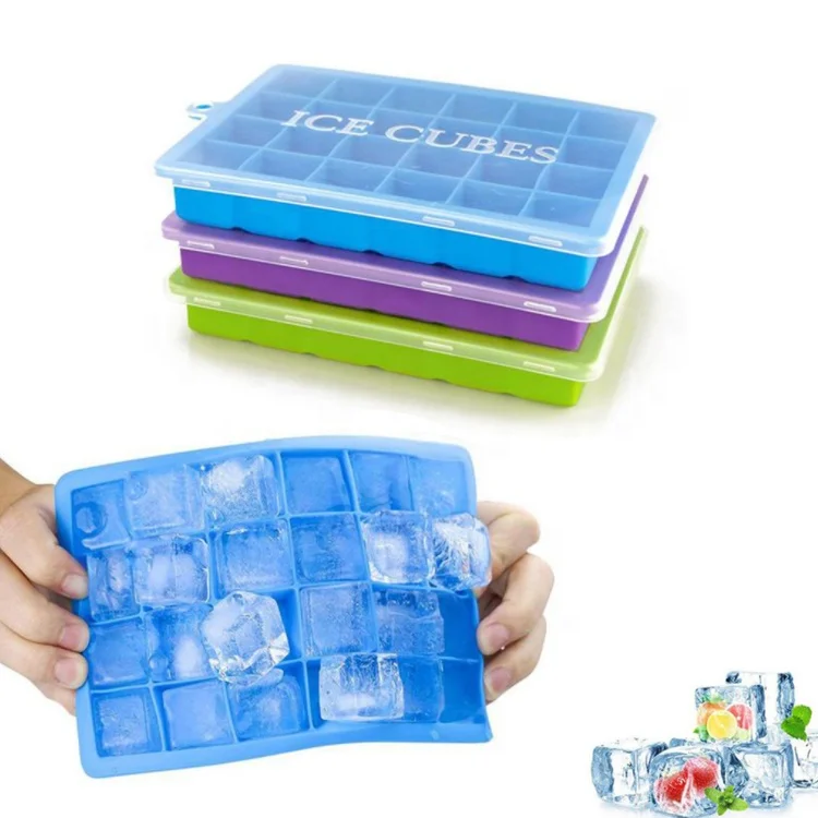 Hot Selling Silicone Large Ice Cube Tray Ice Cube Trays For Freezer With Lids Mini Ice Cube Maker