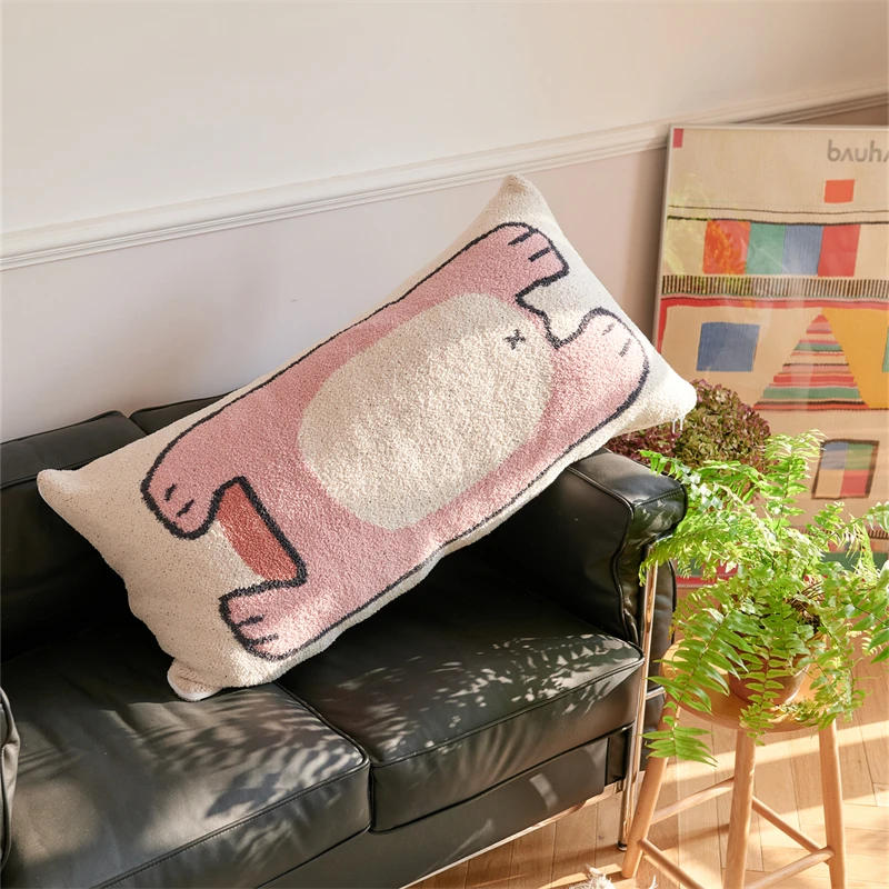 product ly factory direct knitted jacquard decorative pillows for home decoration interesting and vivid-63