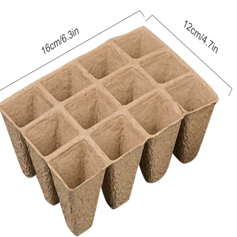 LT290 Custom Natural Garden Paper Pulp Seedling Cups Biodegradable Plant Nursery Seeding Tray Flower Pots